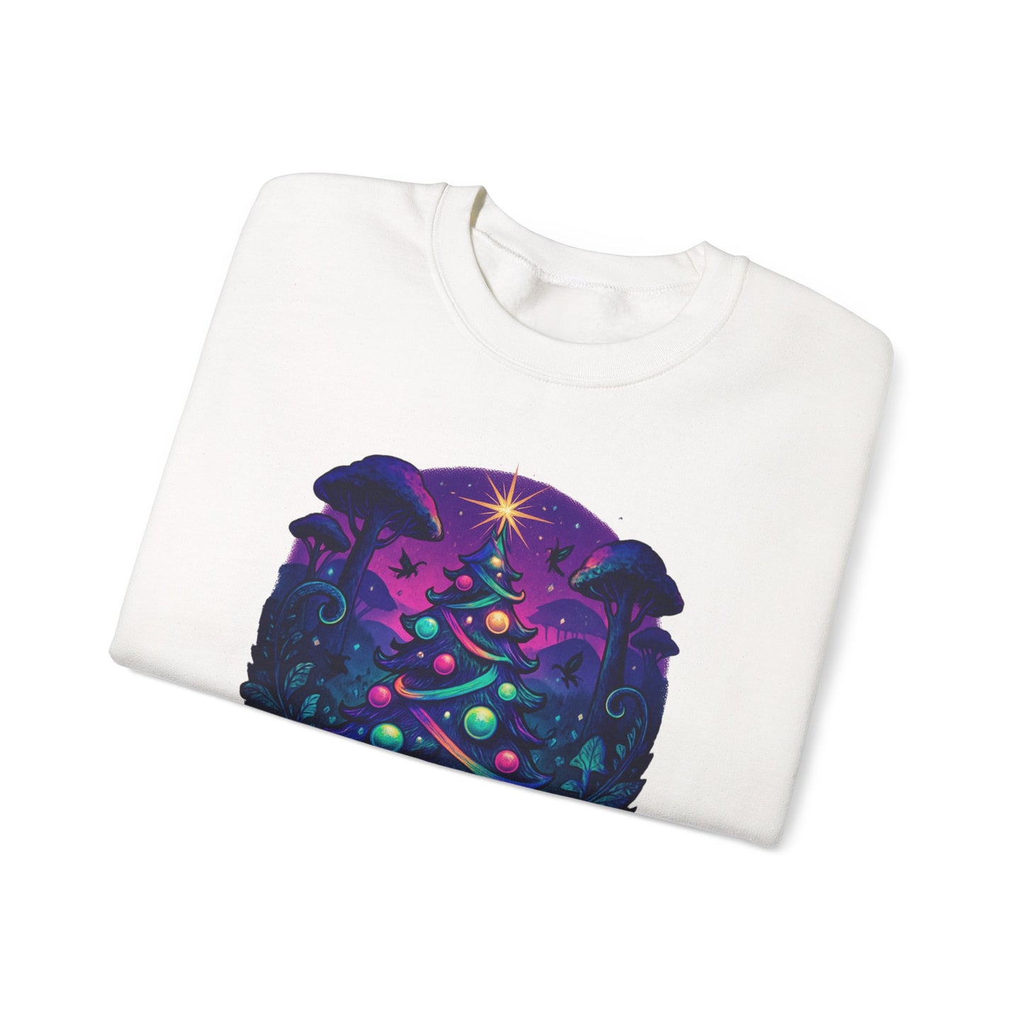 Psychedelic Christmas Tree, Unisex Heavy Blend™ Crewneck Sweatshirt