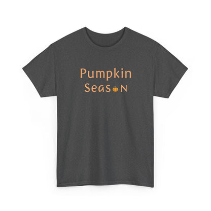 Pumpkin Season Unisex Heavy Cotton Tee, Fall Apparel, Halloween Shirt, Thanksgiving Tee, Cozy Autumn Fashion, Seasonal Wear