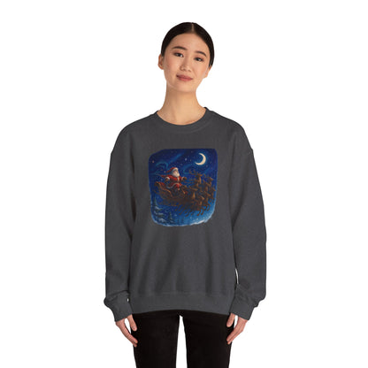 Christmas Santa Sleigh Crewneck Sweatshirt