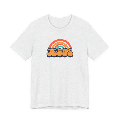 Jesus Rainbow T-Shirt — Retro Christian Faith Tee