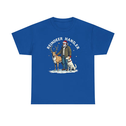 Reindeer Handler T‑Shirt — Santa Handler Graphic Holiday Tee