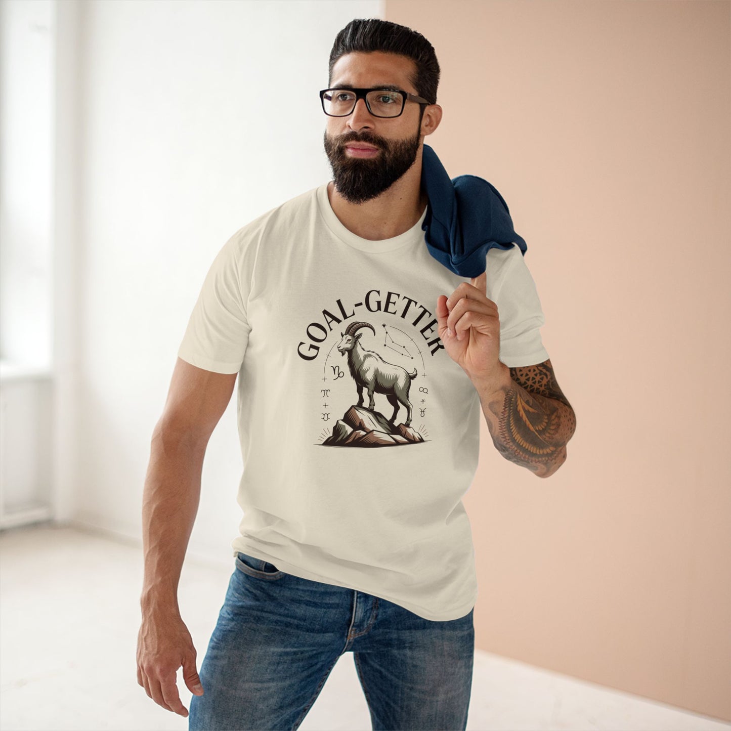 Goal-Getter Goat, Capricorn T-Shirt – Motivational Mountain Climber Tee