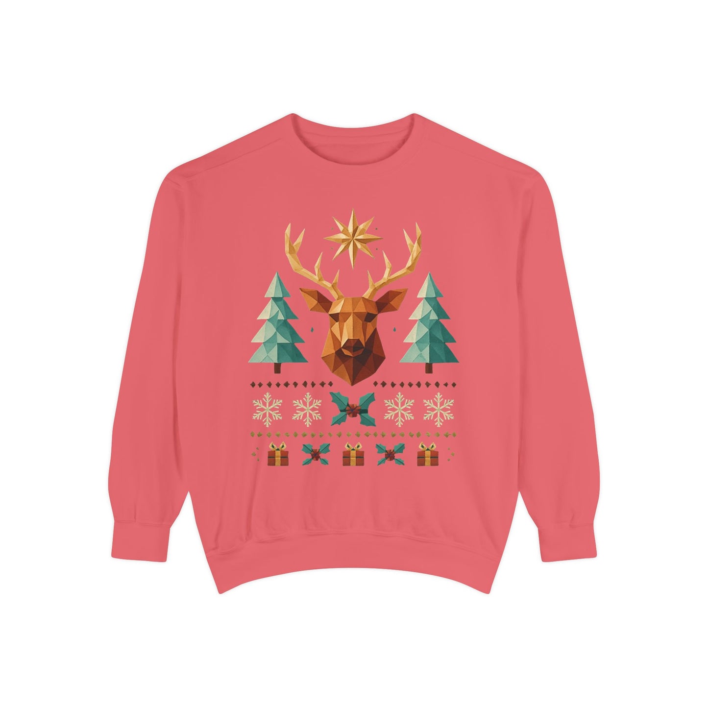 Reindeer Forest Sweatshirt — Vintage Holiday Moose Crewneck