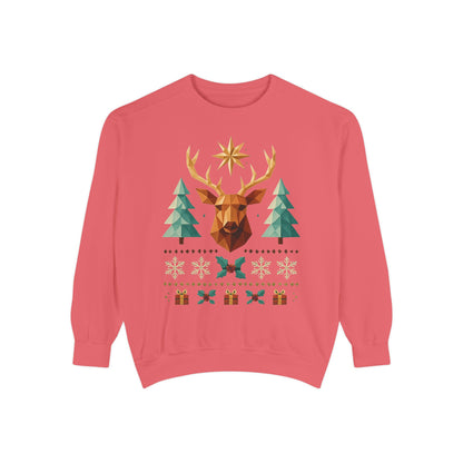 Reindeer Forest Sweatshirt — Vintage Holiday Moose Crewneck
