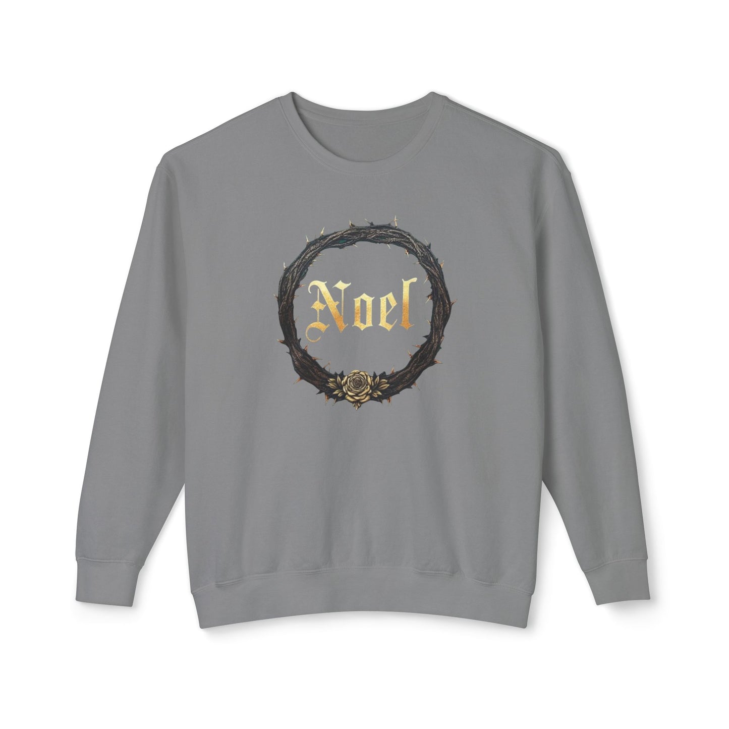 Noel Christmas Sweatshirt — Green Velvet Wreath Holiday Crewneck