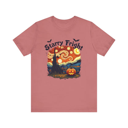 Starry Fright Halloween Tee, Unisex Ghost Graphic Shirt, Spooky Fall Fashion, Halloween Costume Tee, Pumpkin Art T-Shirt, Gift for [...]