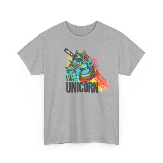 War Unicorn T-Shirt — Retro Neon Unicorn Graphic Tee