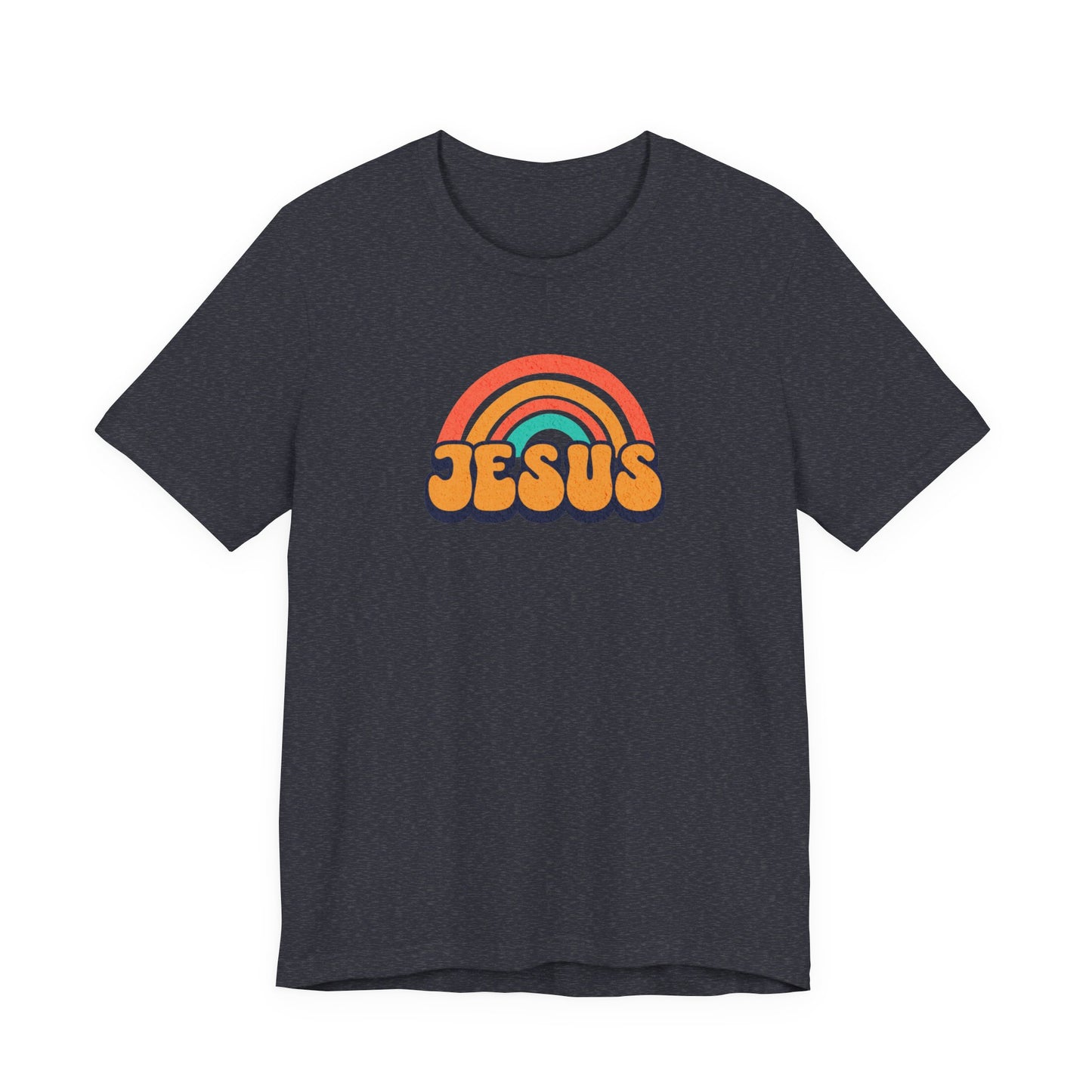 Jesus Rainbow T-Shirt — Retro Christian Faith Tee