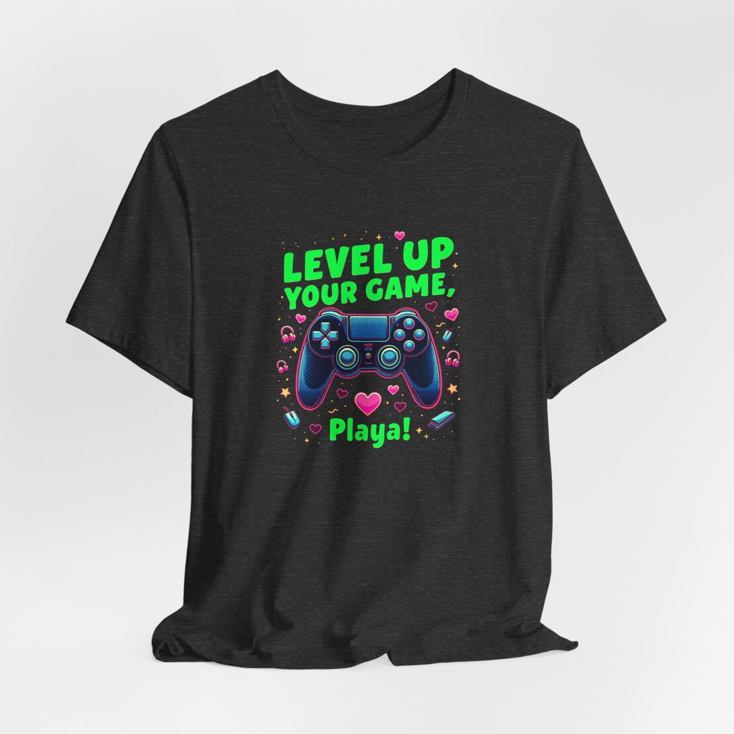 Level Up Your Game Gamer Tee — 'Level Up Your Game, Playa!' Video Game Controller Shirt