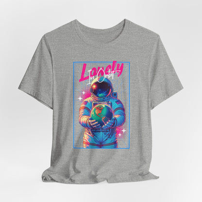Astronaut Explorer Tee — "Lonely in Orbit" Space Graphic T-Shirt
