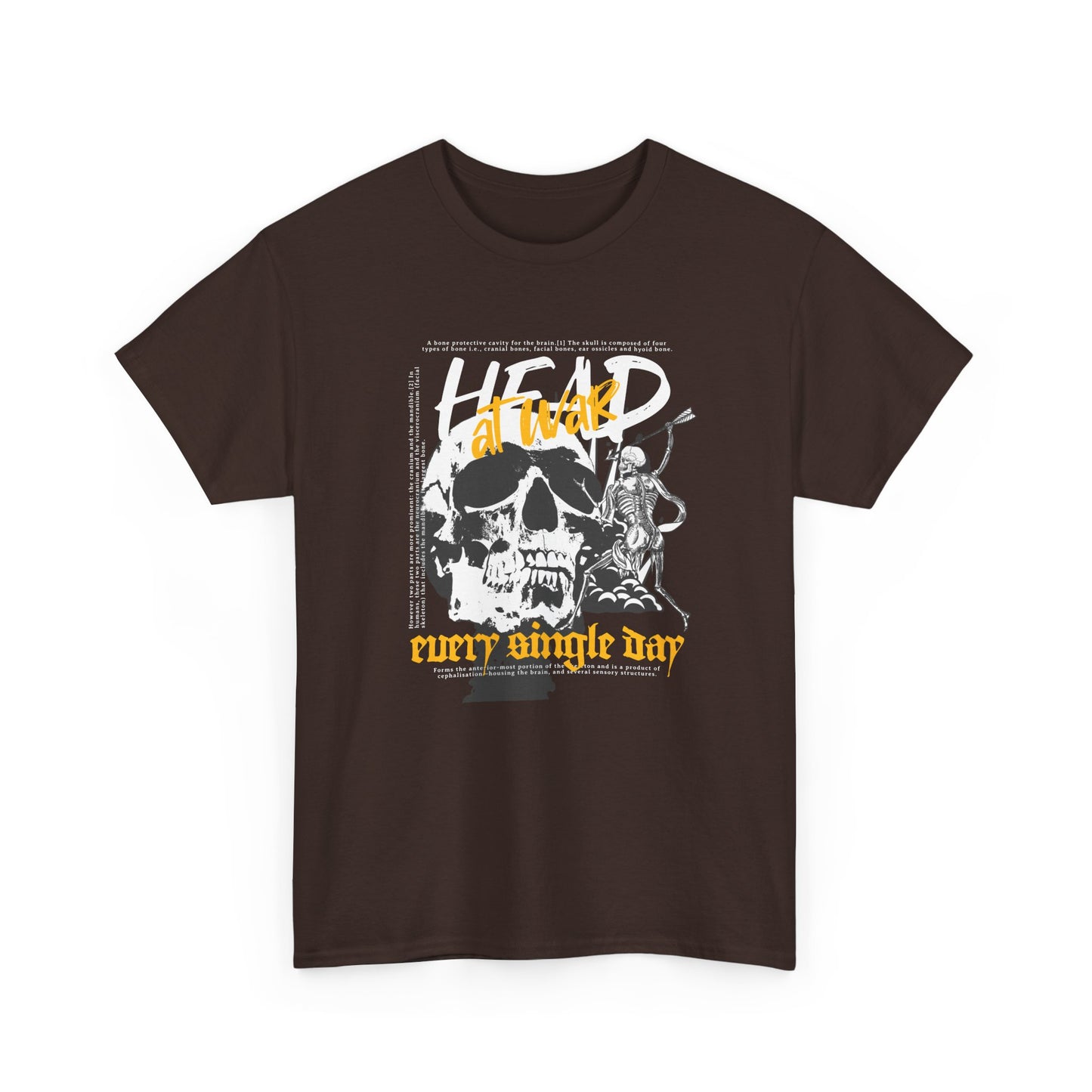 Head At War, skeleton Unisex Heavy Cotton Tee