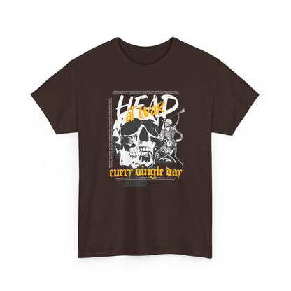 Head At War, skeleton Unisex Heavy Cotton Tee