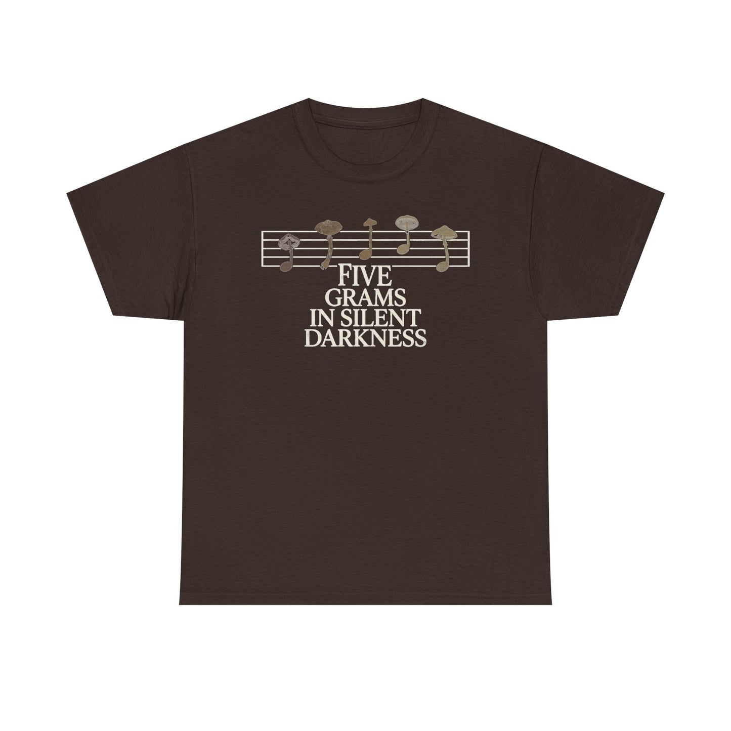 Vintage Music Tee — "Five Grams in Silent Darkness" Graphic Shirt