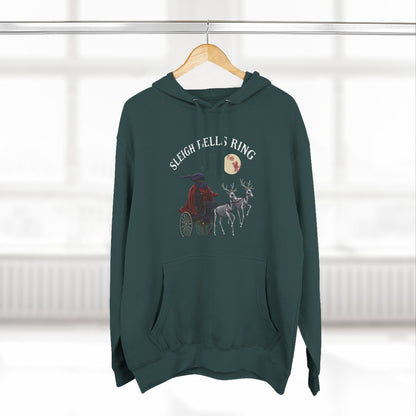 Sleigh Bells Ring Hoodie — Vintage Reindeer Christmas Pullover