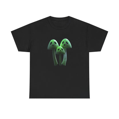 Glowing Ghost Mushroom Tee - Unisex Heavy Cotton T-Shirt, Funny Shirt, Unique Gift, Outdoor Adventure Wear, Halloween Shirt