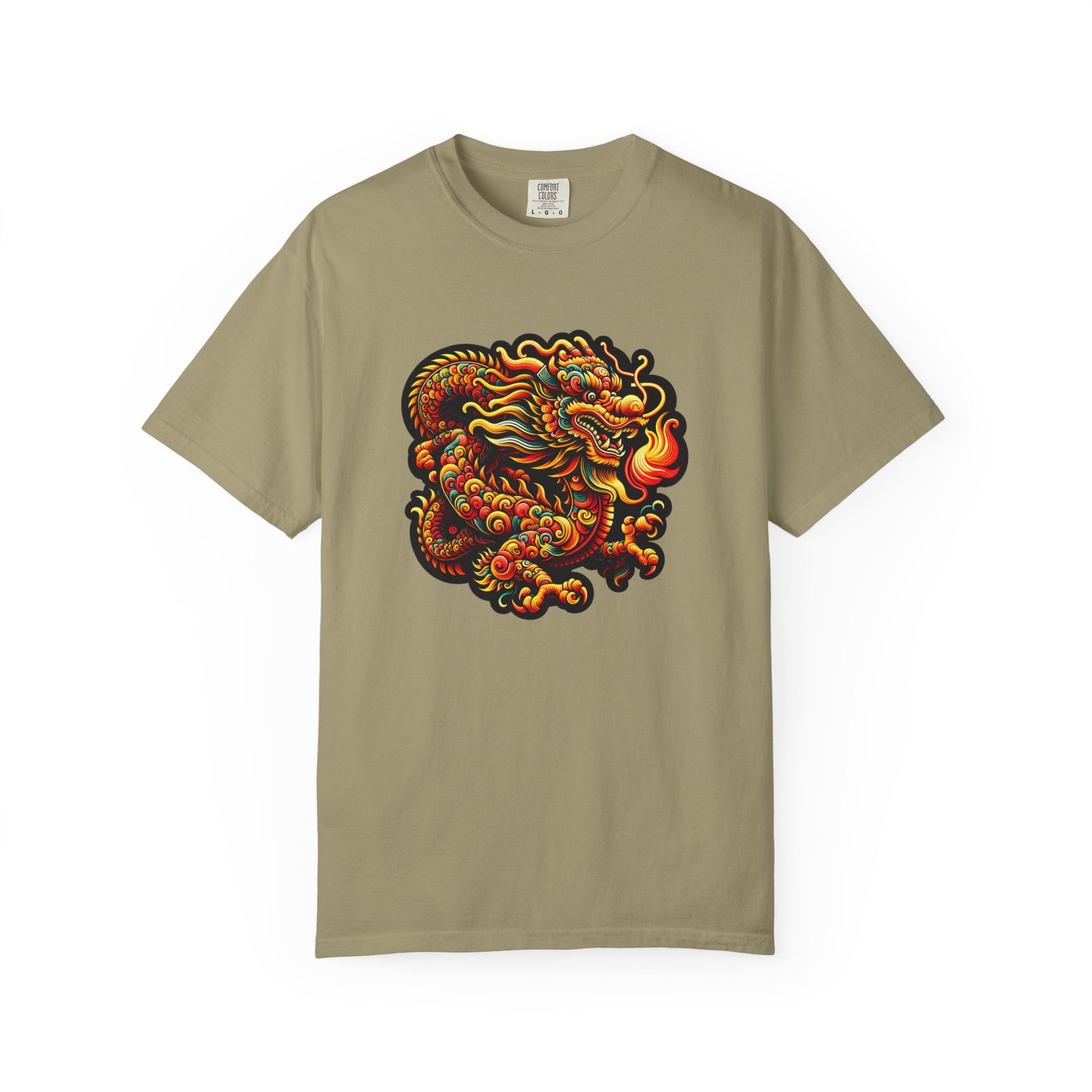 Dragon, Unisex Dragon Graphic T-Shirt - Colorful Garment-Dyed Tee - Psychonaut Swag