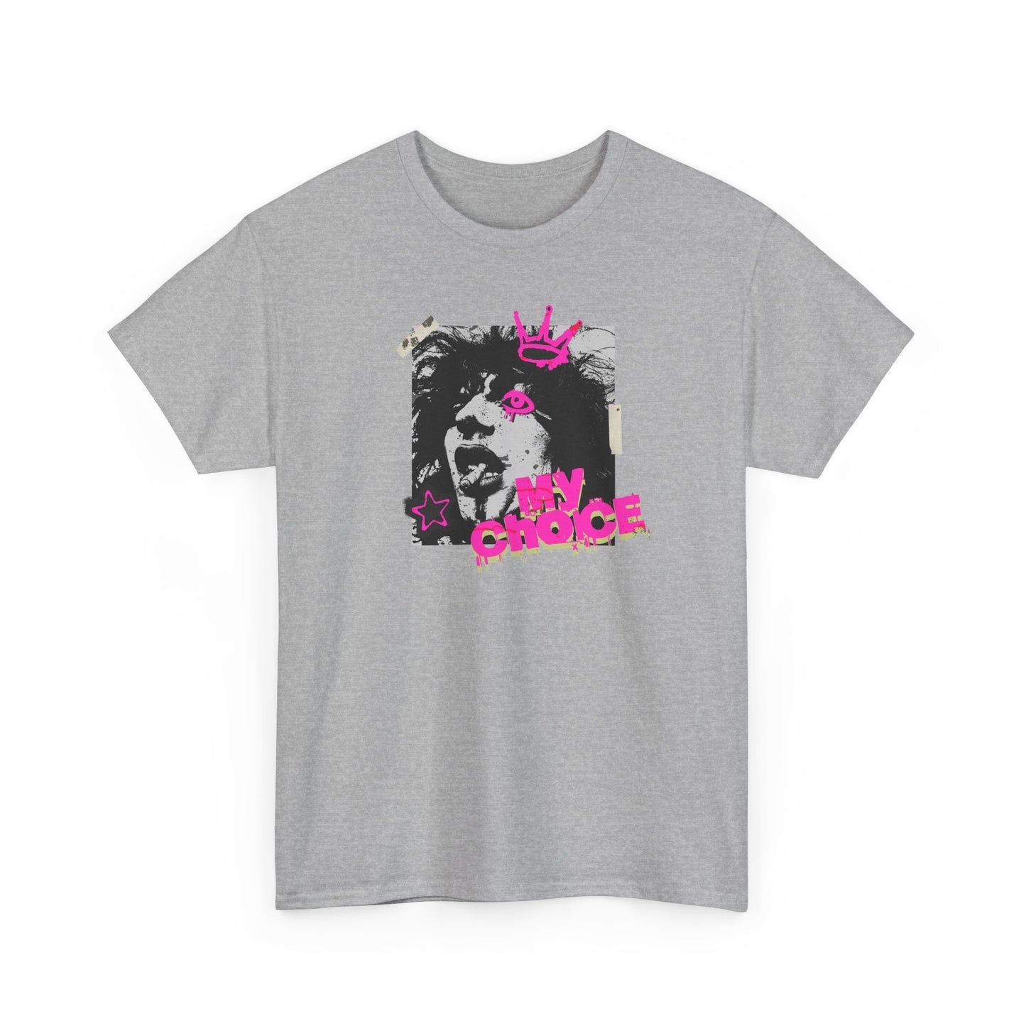 My Choice Graphic Tee — Punk Dog Crown Vintage Streetwear T‑Shirt