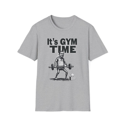 It's Gym Time T-Shirt, Motivational Workout Shirt, Fitness Apparel, Gift for Gym Lovers, Casual Sport Tee - Psychonaut Swag