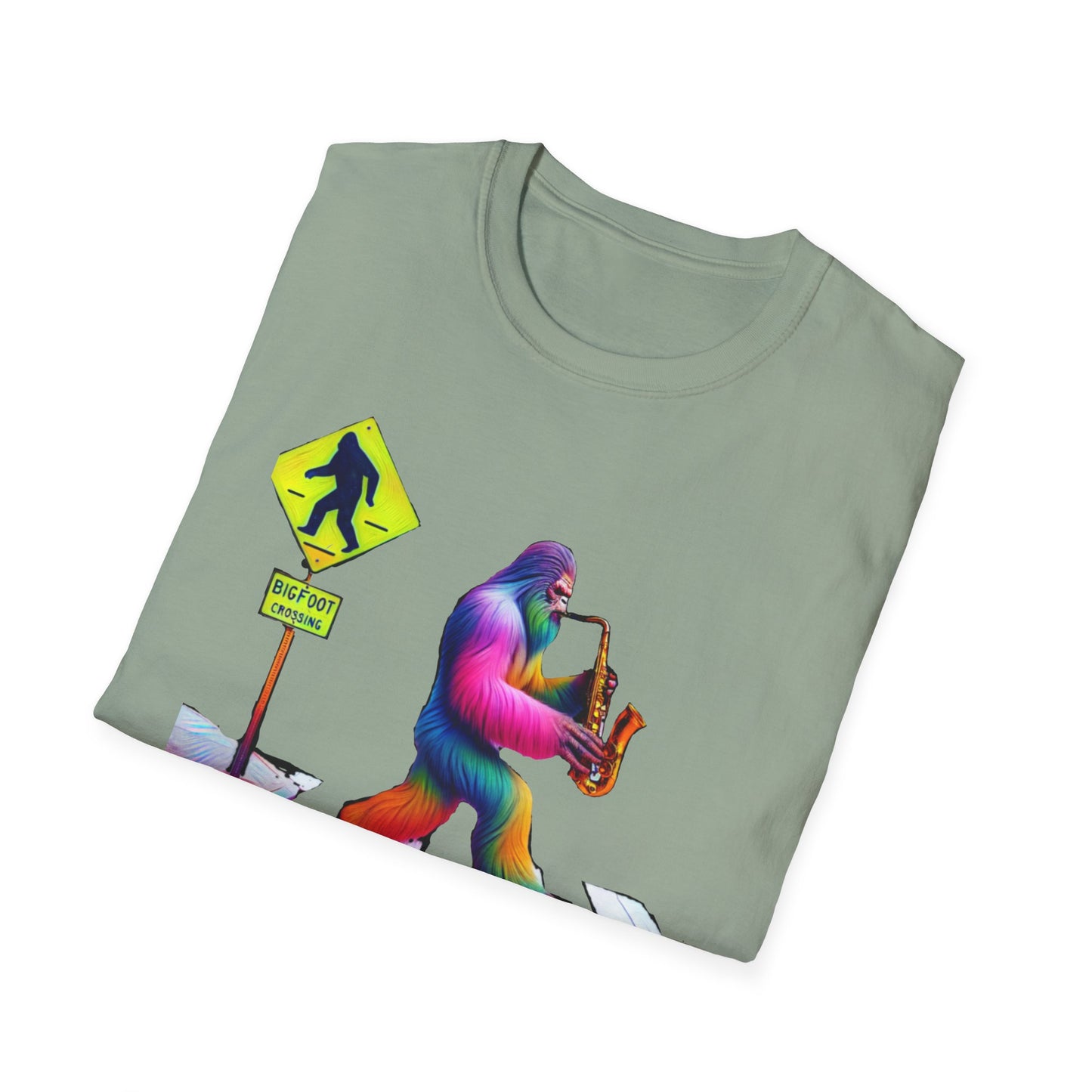 Sax-Squatch, Unisex Softstyle T-Shirt