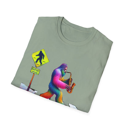 Sax-Squatch, Unisex Softstyle T-Shirt
