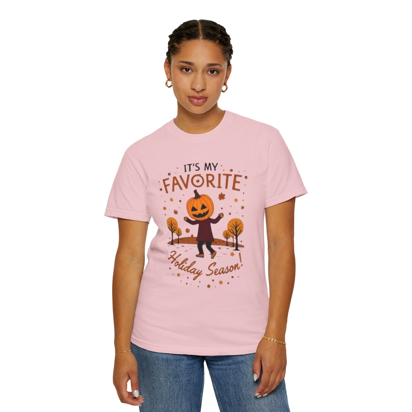 Halloween Pumpkin Head T-Shirt — "It's My Favorite Holiday Season!"