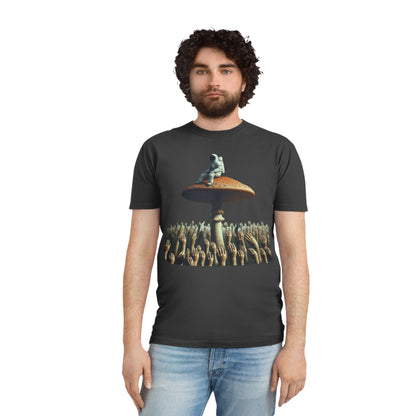 Astronaut on Mushroom, T-Shirt Psychedelic Explorer Unisex Faded Shirt - Psychonaut Swag