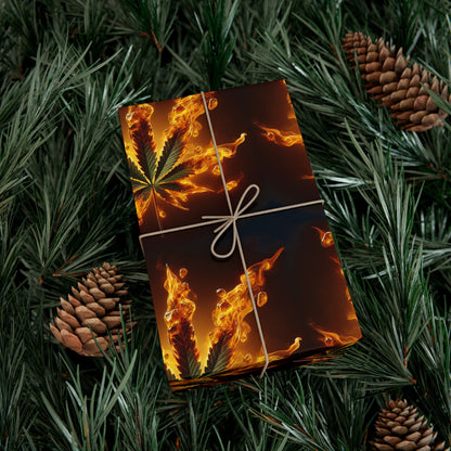 Gift Wrap Paper - Blazing Hemp Design - Psychonaut Swag