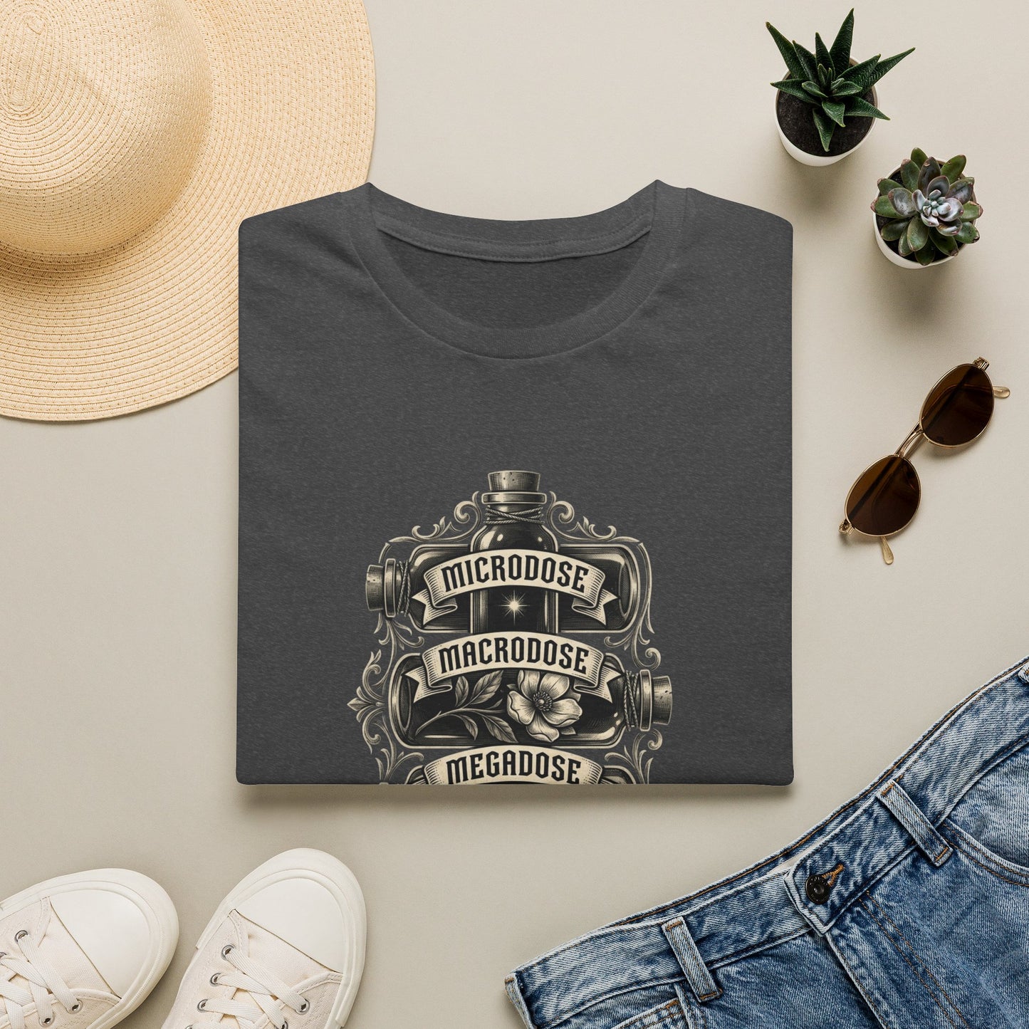 Epic Dose Graphic T-Shirt — Microdose, Macrodose, Megadose Vintage Design