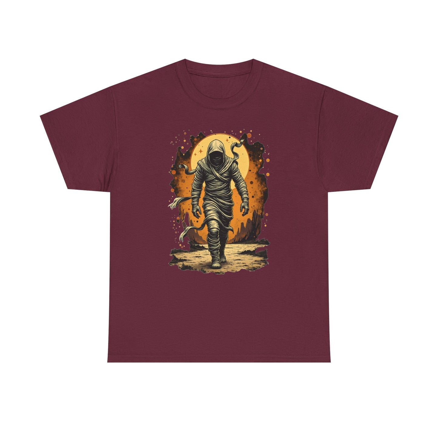 Mummy Walk Vintage Graphic Tee — Space Explorer Moonlit Sci‑Fi Shirt
