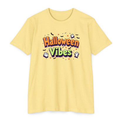 Halloween Vibes Unisex T-Shirt, Spooky Tee, Fall Fashion, Halloween Party Shirt, Gift for Ghost Lovers, Casual Autumn Wear