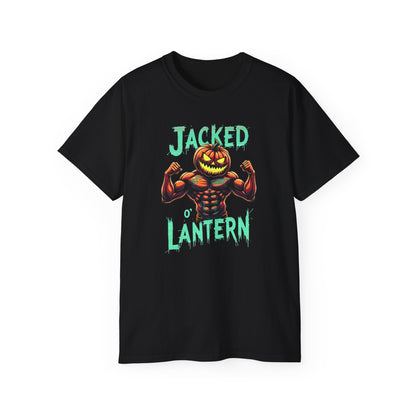 Jacked Lantern Tee | Fun Halloween T-Shirt, Pumpkin Costume Tee, Men's Halloween Shirt, Unisex Graphic Tee, Autumn Apparel