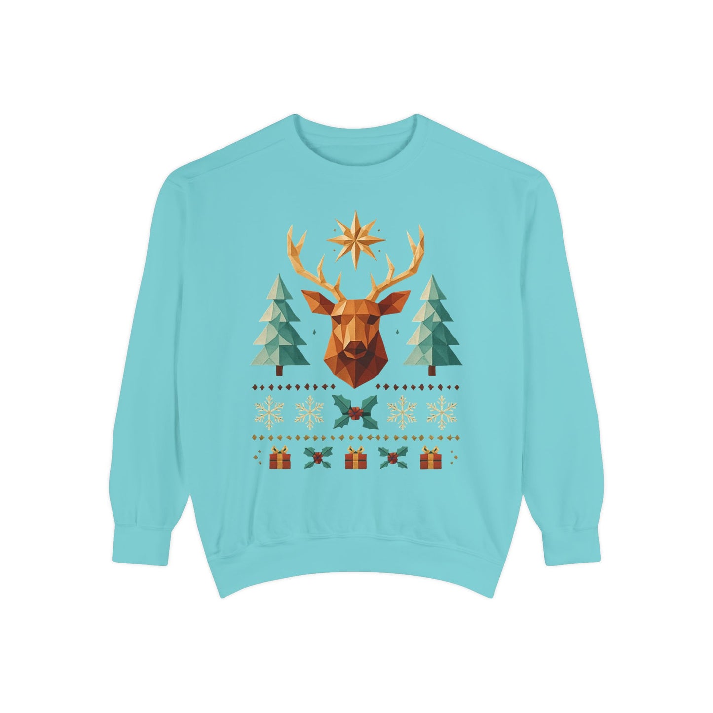 Reindeer Forest Sweatshirt — Vintage Holiday Moose Crewneck