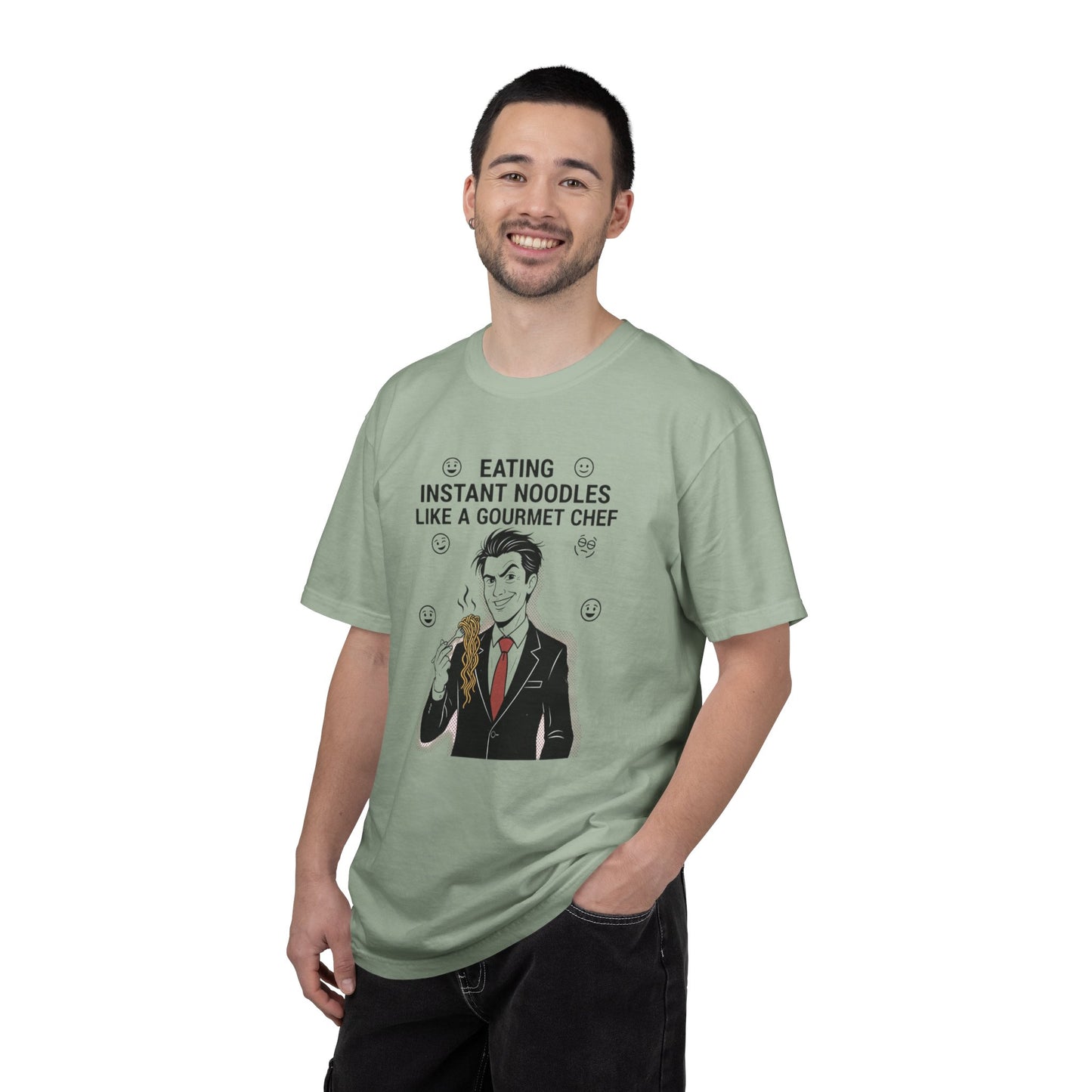 Instant Noodles Gourmet T-Shirt — Funny Chef Illustration Tee