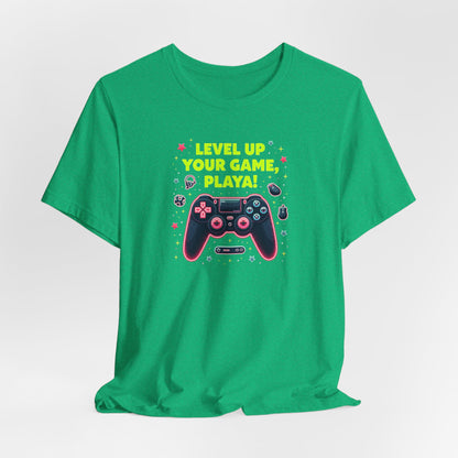 Level Up Your Game Playah! Gaming T-Shirt — Retro Controller Design