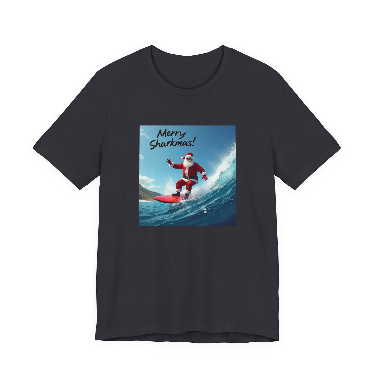 Merry Sharkmas Surfing Santa T-Shirt