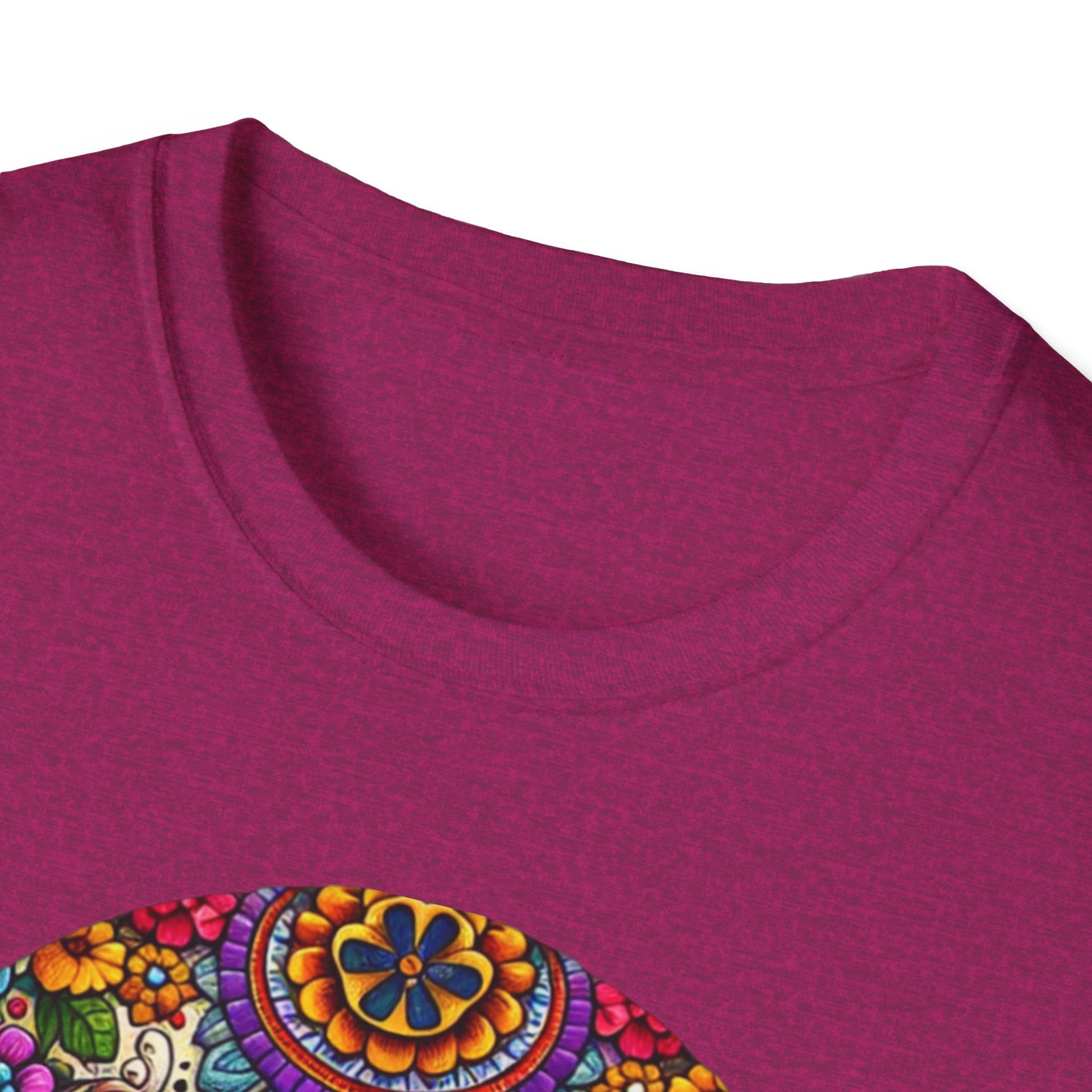 Floral Skull, Unisex Softstyle T-Shirt - Psychonaut Swag