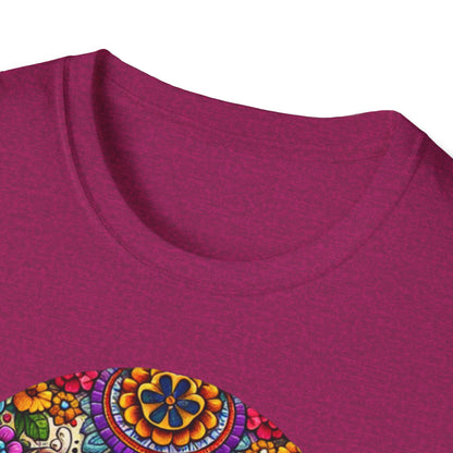 Floral Skull, Unisex Softstyle T-Shirt - Psychonaut Swag