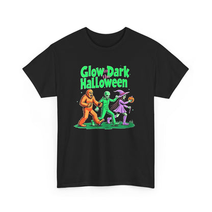 Retro Halloween Tee — Bigfoot, Alien, Witch, Trick-or-Treating Graphic T-Shirt