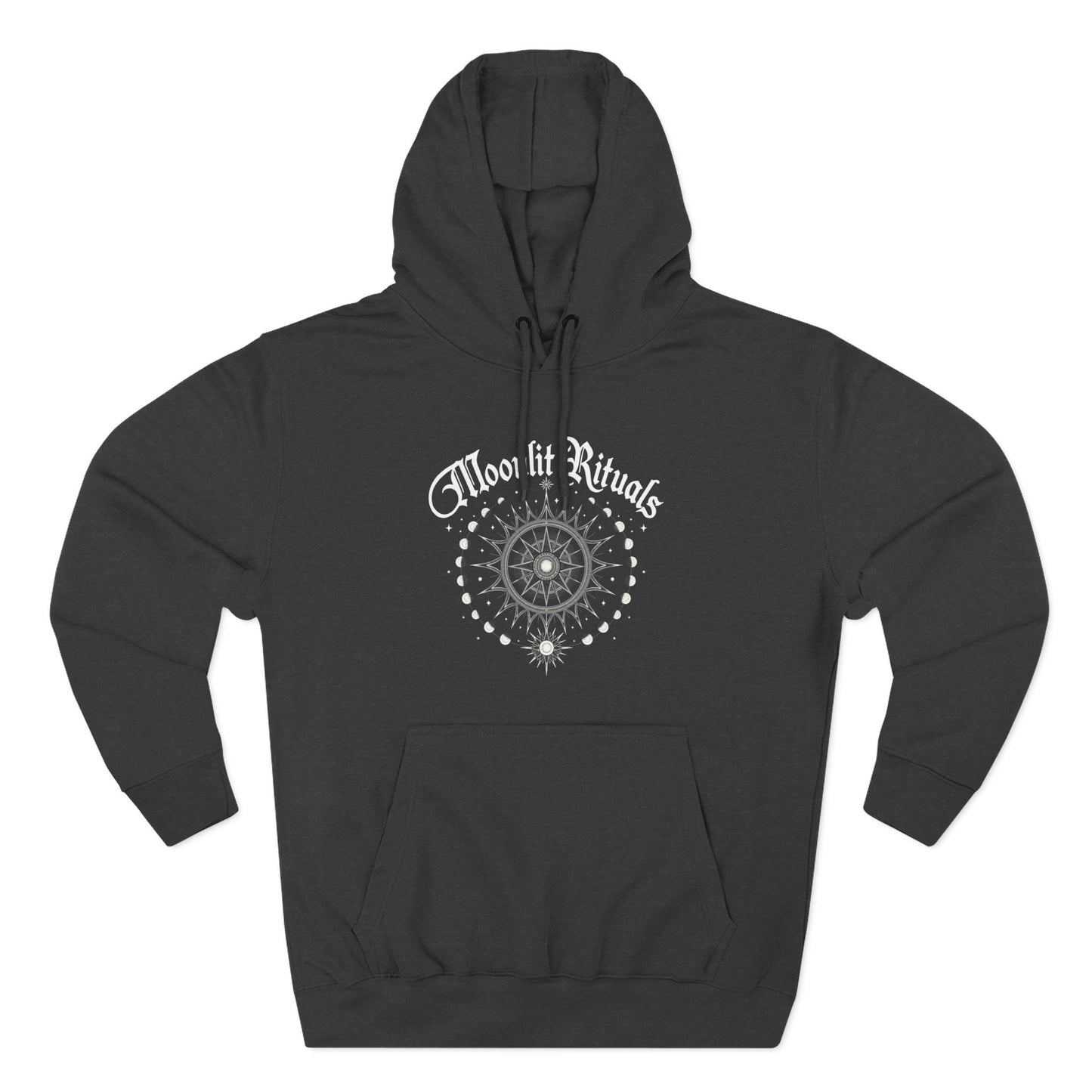 Moonlit Rituals Hoodie — Mystic Celestial Graphic Pullover