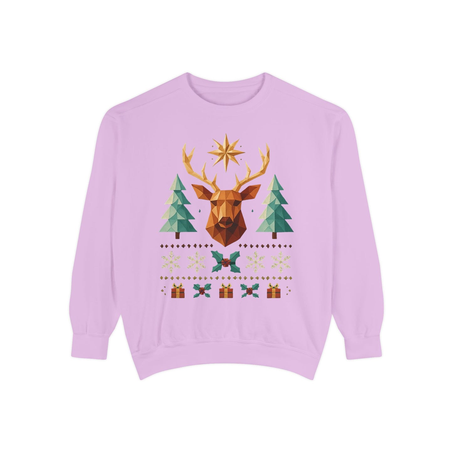 Reindeer Forest Sweatshirt — Vintage Holiday Moose Crewneck