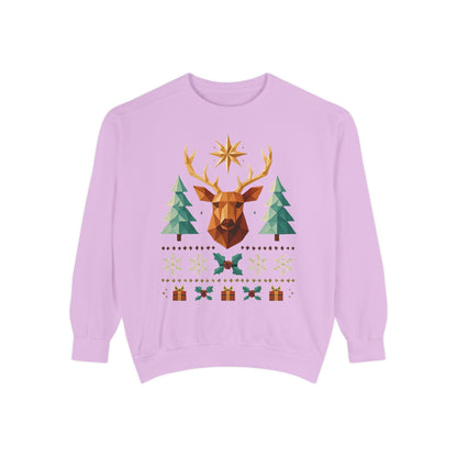 Reindeer Forest Sweatshirt — Vintage Holiday Moose Crewneck