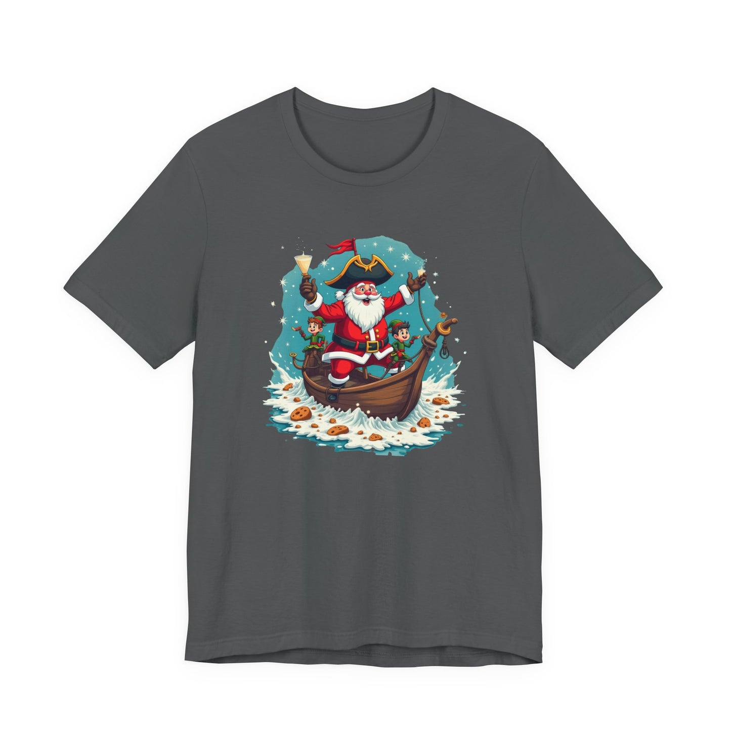 Santa in Gondola Christmas Tee