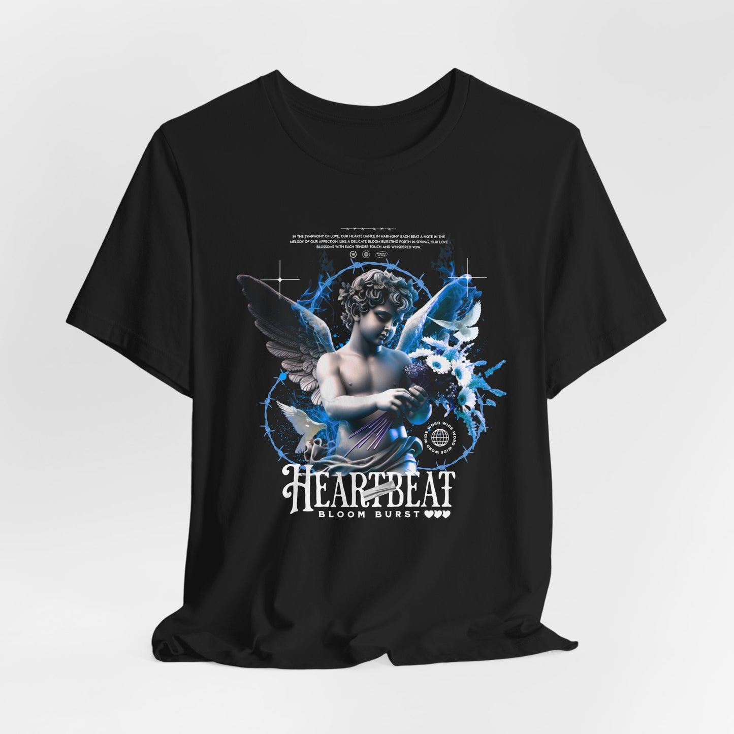Cherub Heartbeat Graphic Tee — Vintage Angel Art T‑Shirt