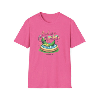 Cool as a Cucumber Unisex T-Shirt | Funny Summer Tee, Gift for Pool Parties, Relaxation Shirt, Fresh Summer Vibes, Chill Apparel, [...] - Psychonaut Swag