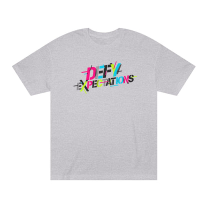 Defy Expectations Tee — Bold Retro Graphic T-Shirt