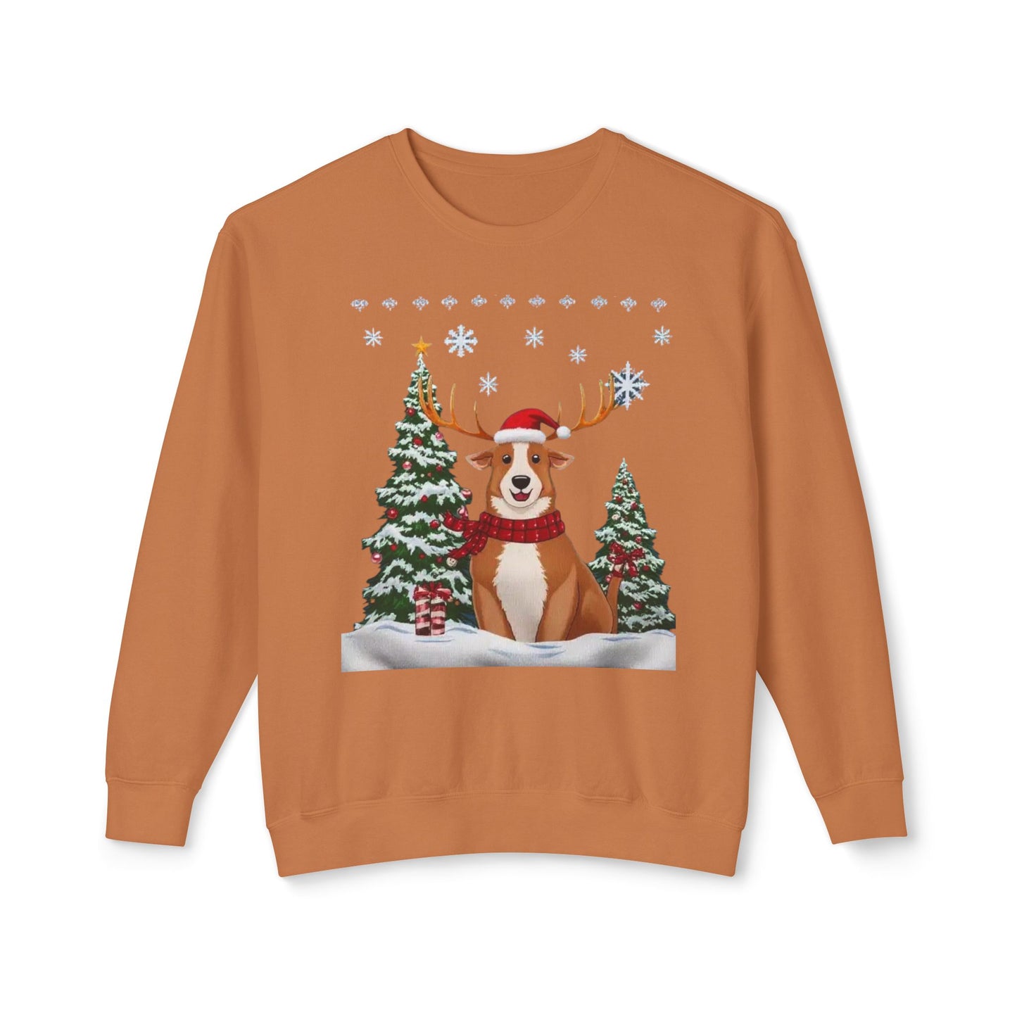 Christmas Corgi Sweatshirt - Festive Dog Reindeer Holiday Crewneck