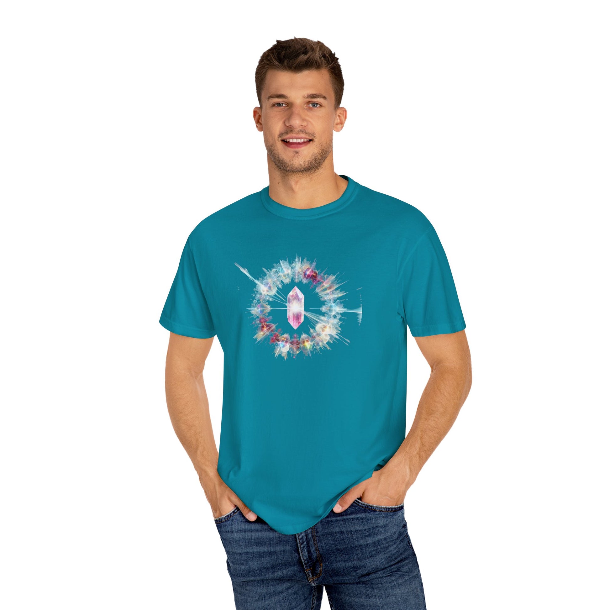 Crystal Energy Unisex T-shirt - Healing Magic Design - Psychonaut Swag