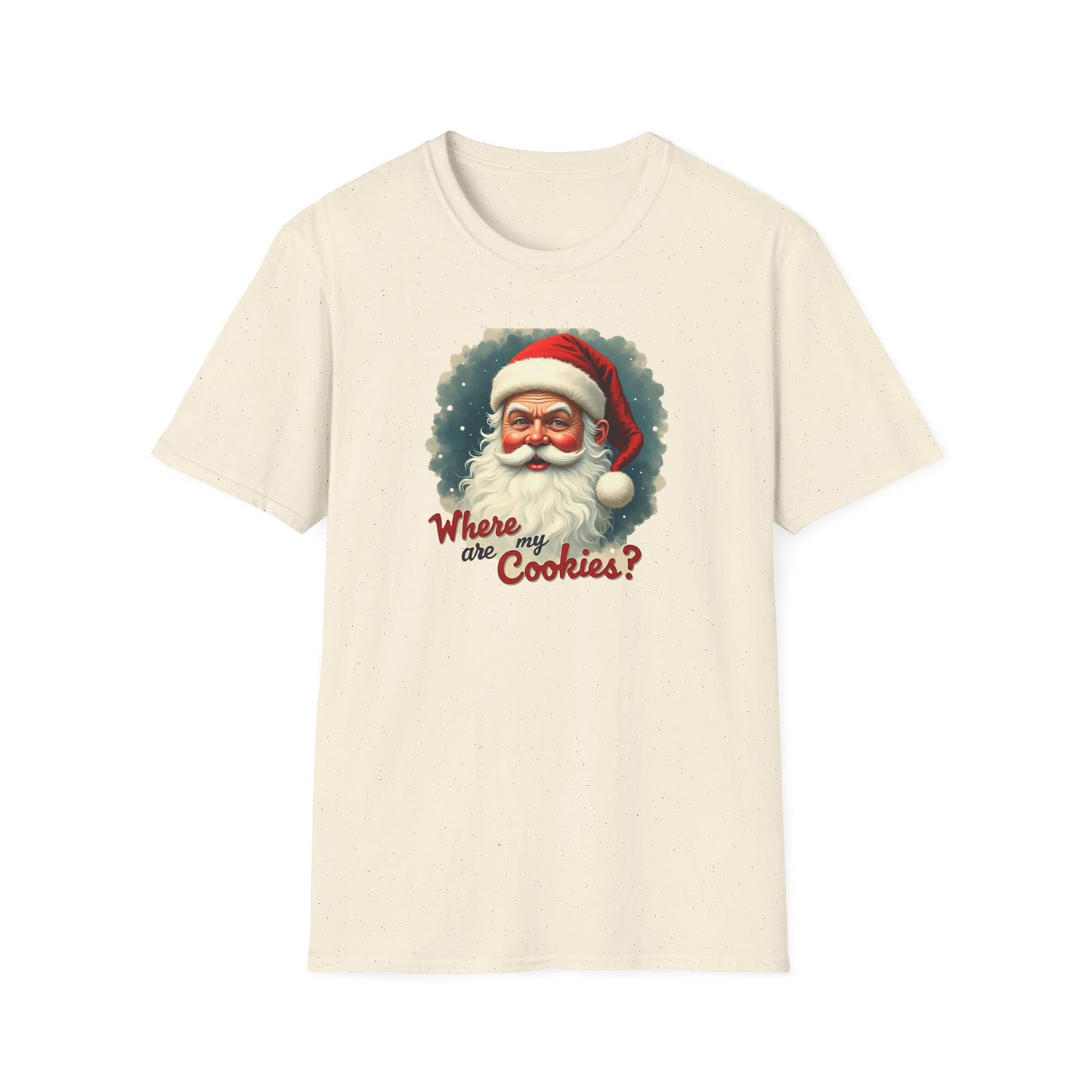 Where Are My Cookies? Vintage Santa T-Shirt — Funny Christmas Holiday Tee