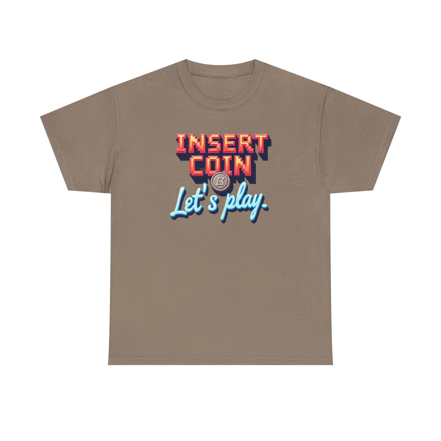 Insert Coin Tee, Let's Play Graphic Shirt, Retro Gamer T-Shirt, Unisex Cotton Tee, Gift for Game Lovers, Casual Wear