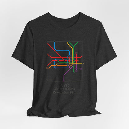NYC Evacuation Plan, Unisex Jersey Short Sleeve Tee